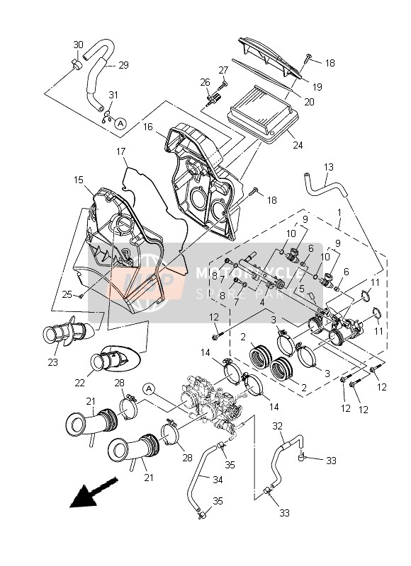 Yamaha XP500A 2013 Intake for a 2013 Yamaha XP500A